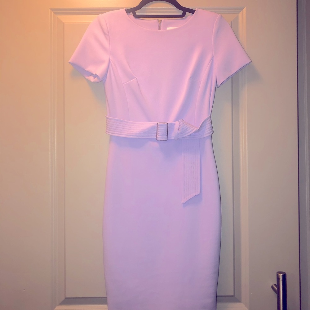 Sz 2, Calvin Klein lilac cap sleeve midthigh dress